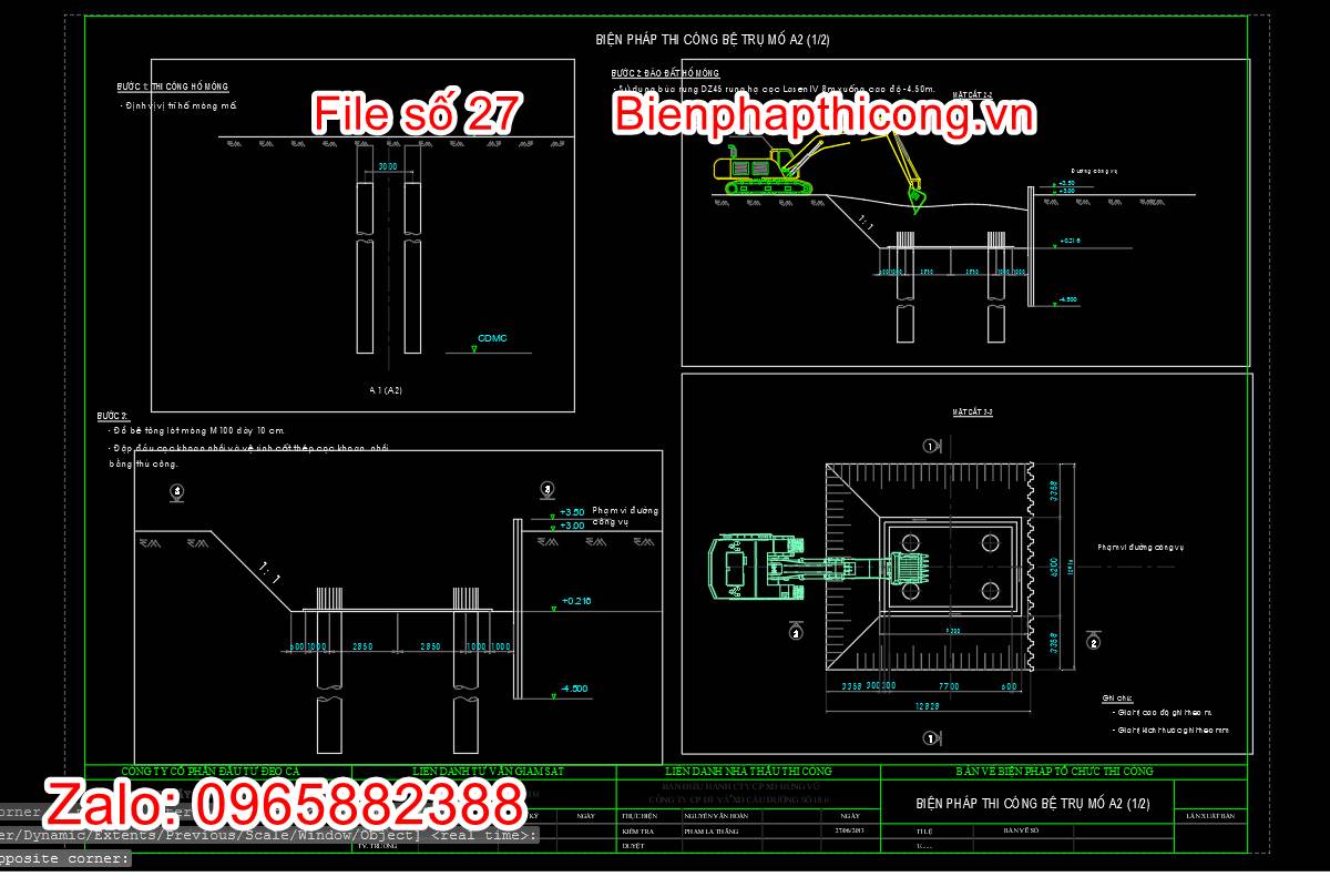 Biện pháp thi công mố trụ cầu