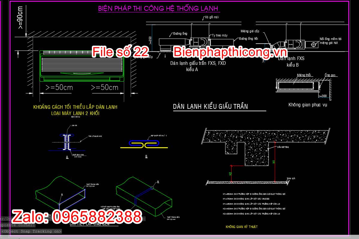 Biện pháp thi công hệ thống lạnh điều hòa không khí