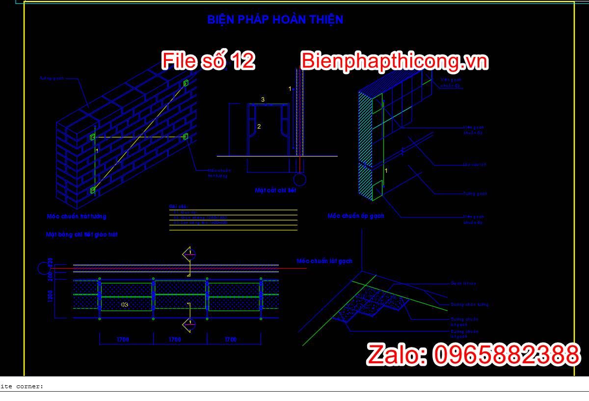 Bản vẽ biện pháp thi công phần hoàn thiện