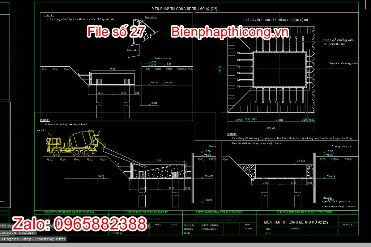 Biện pháp thi công bệ trụ mố cầu