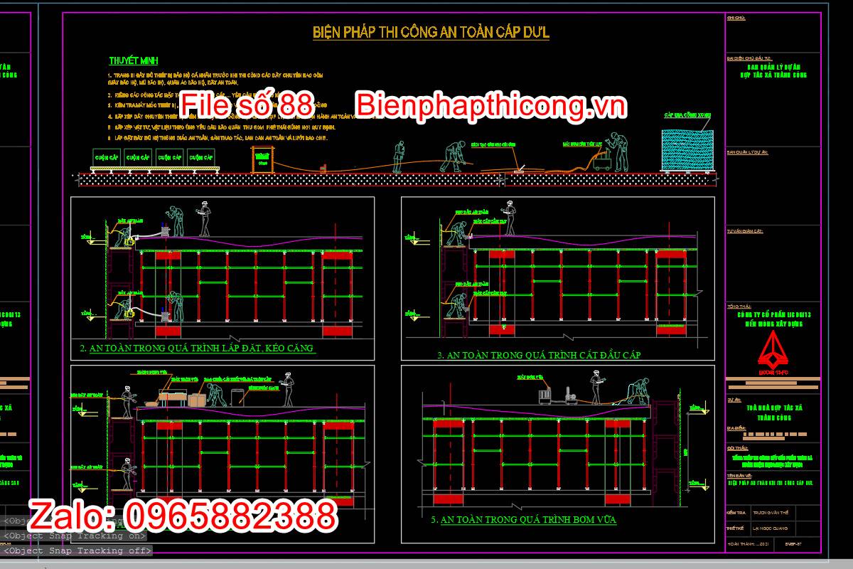 Biện pháp thi công an toàn cáp dự ứng lực