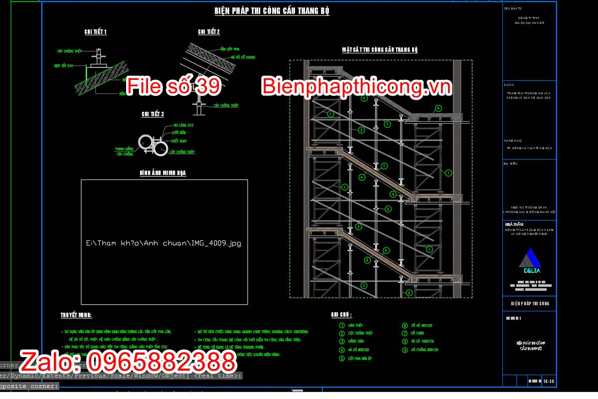 Biện pháp thi công cầu thang bộ