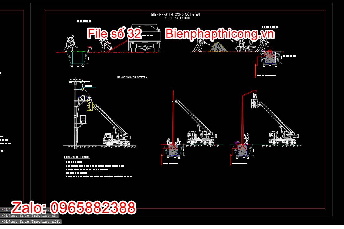 Biện pháp thi công cột điện