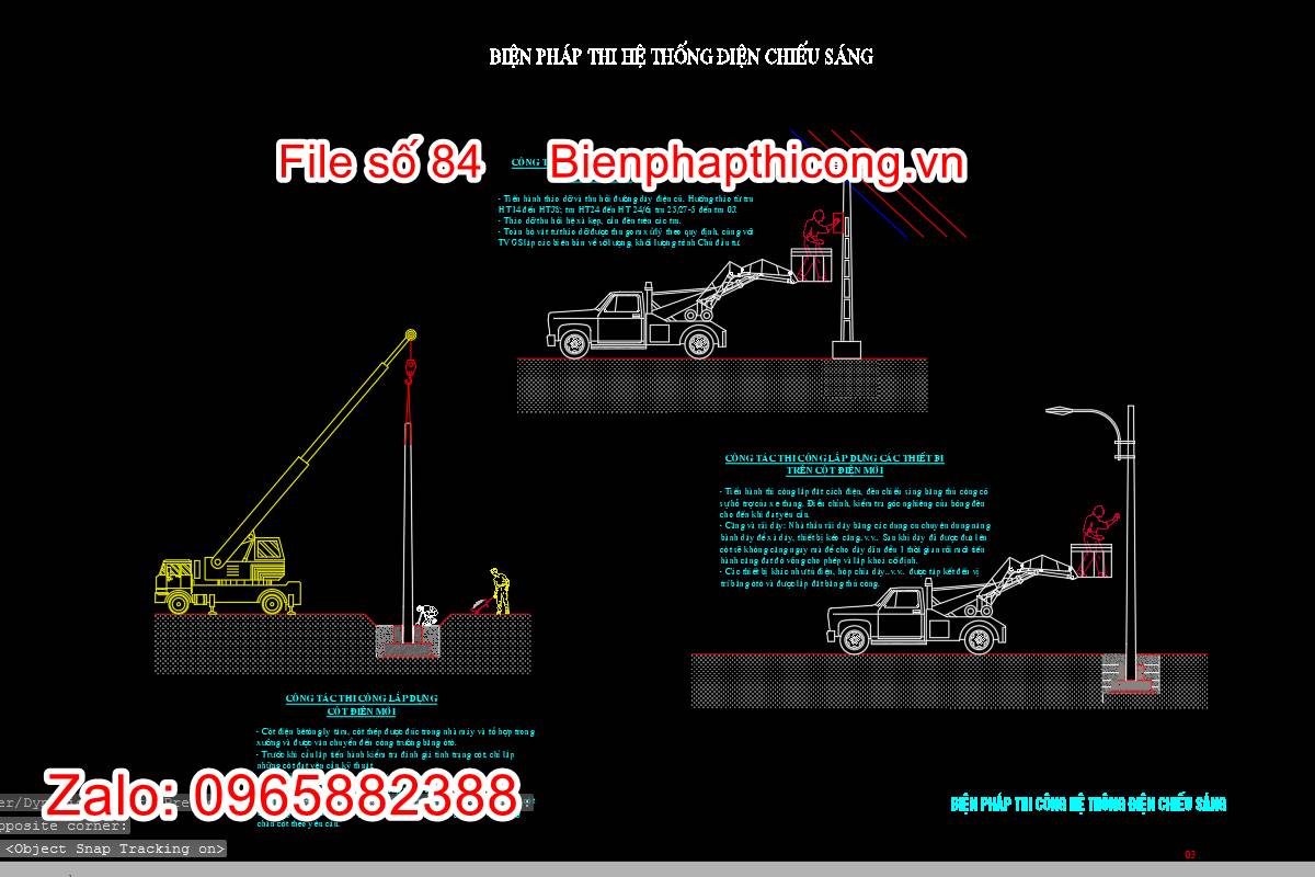 Biện pháp thi công điện chiếu sáng.