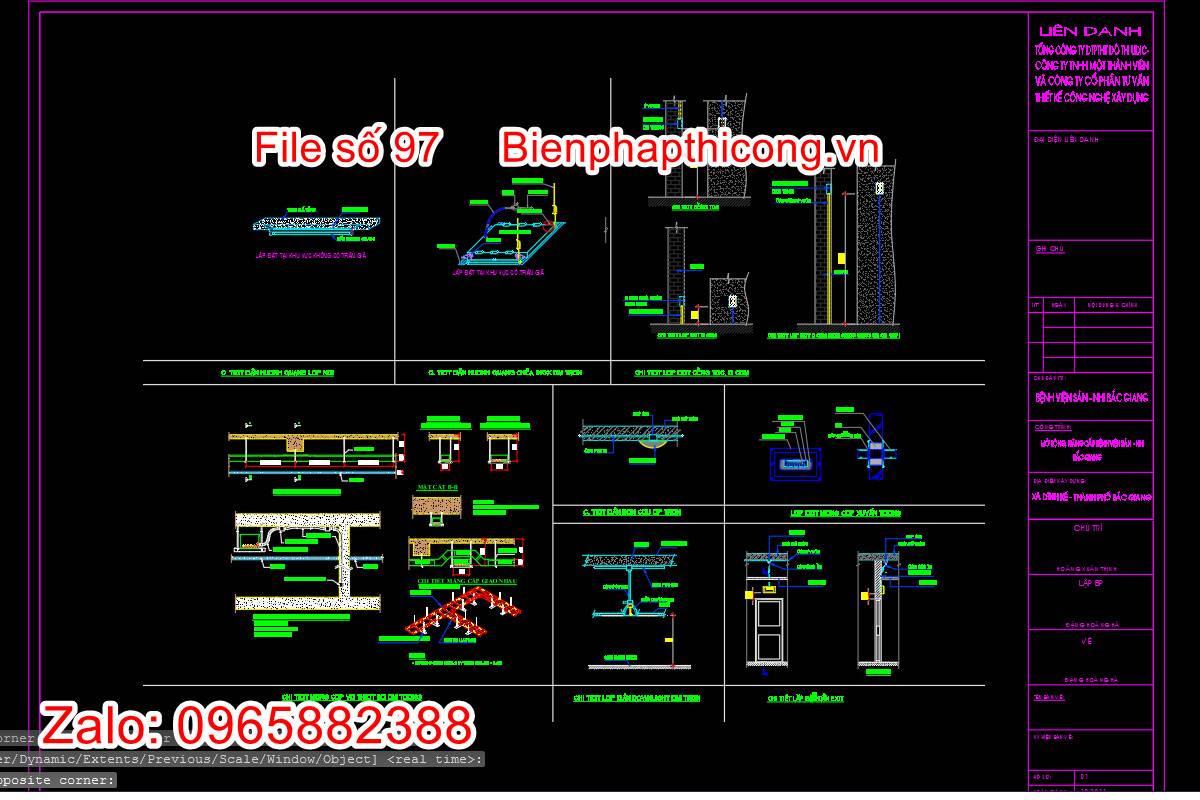 Bản vẽ biện pháp thi công hệ thống điện nhẹ