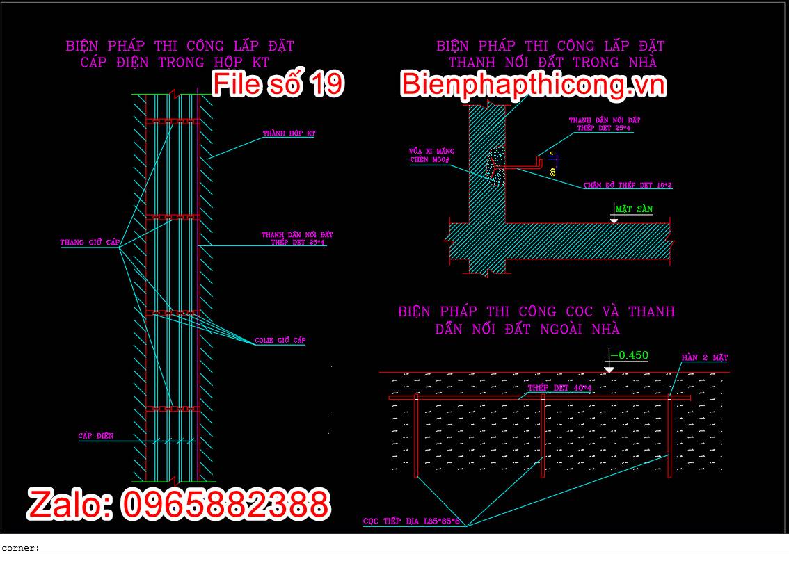 Biện pháp thi công lắp đặt cáp điện trong hộp kỹ thuật