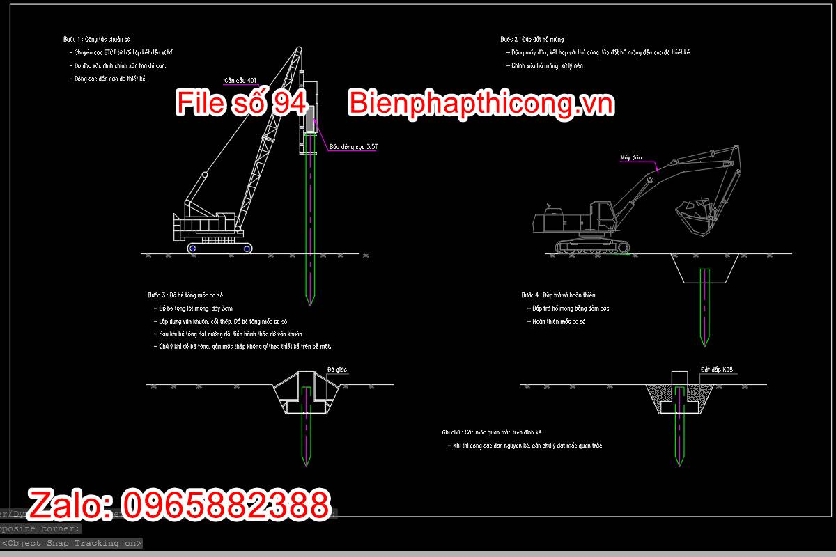 Biện pháp thi công mốc quan trắc