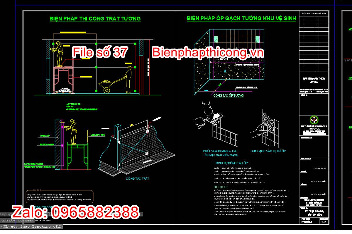 Biện pháp thi công trát tường, biện pháp ốp gạch tường khu vệ sinh.