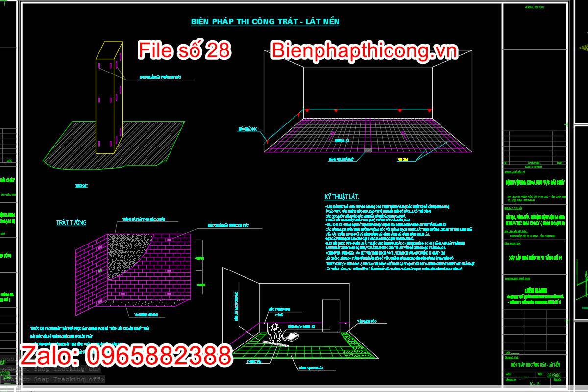 Biện pháp thi công trát và lát nền