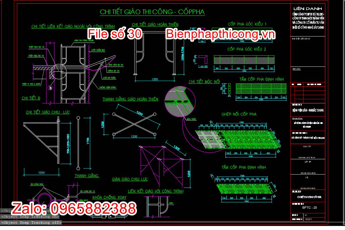 Chi tiết giáo thi công - cốp pha