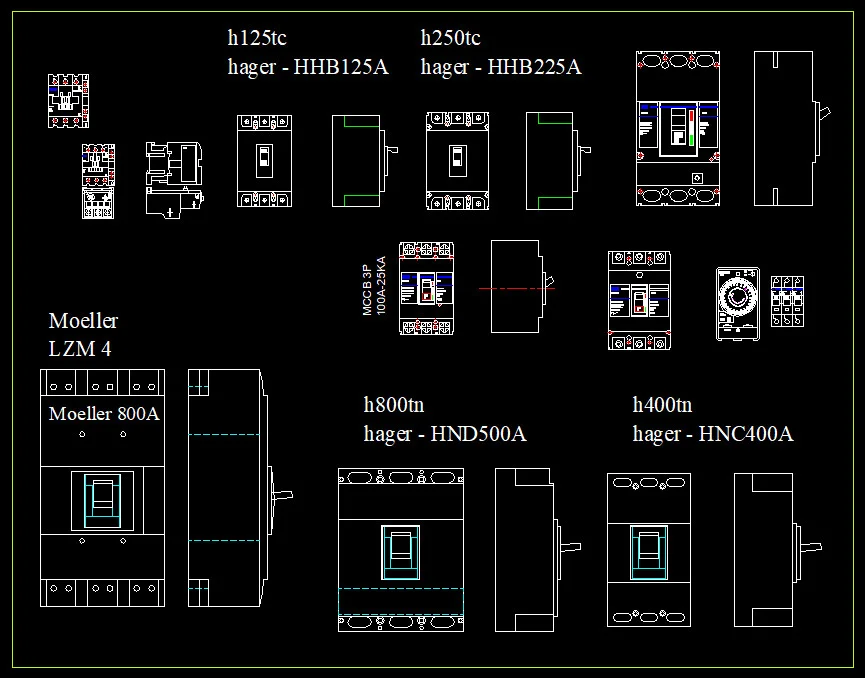 Download bản vẽ tủ điện công nghiệp autocad