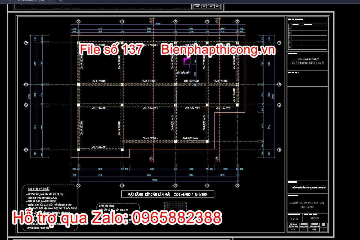 Bản vẽ dầm sàn nhà cấp 4 này.