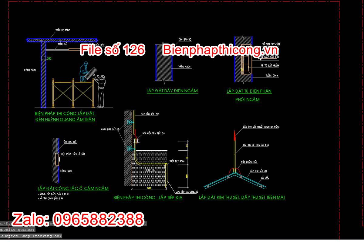 Biện pháp thi công lắp đặt đèn huỳnh quang.