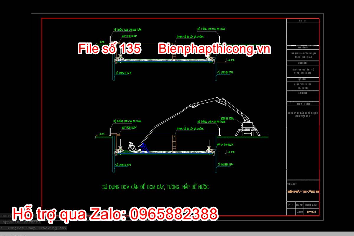 Bản vẽ biện pháp thi công bể