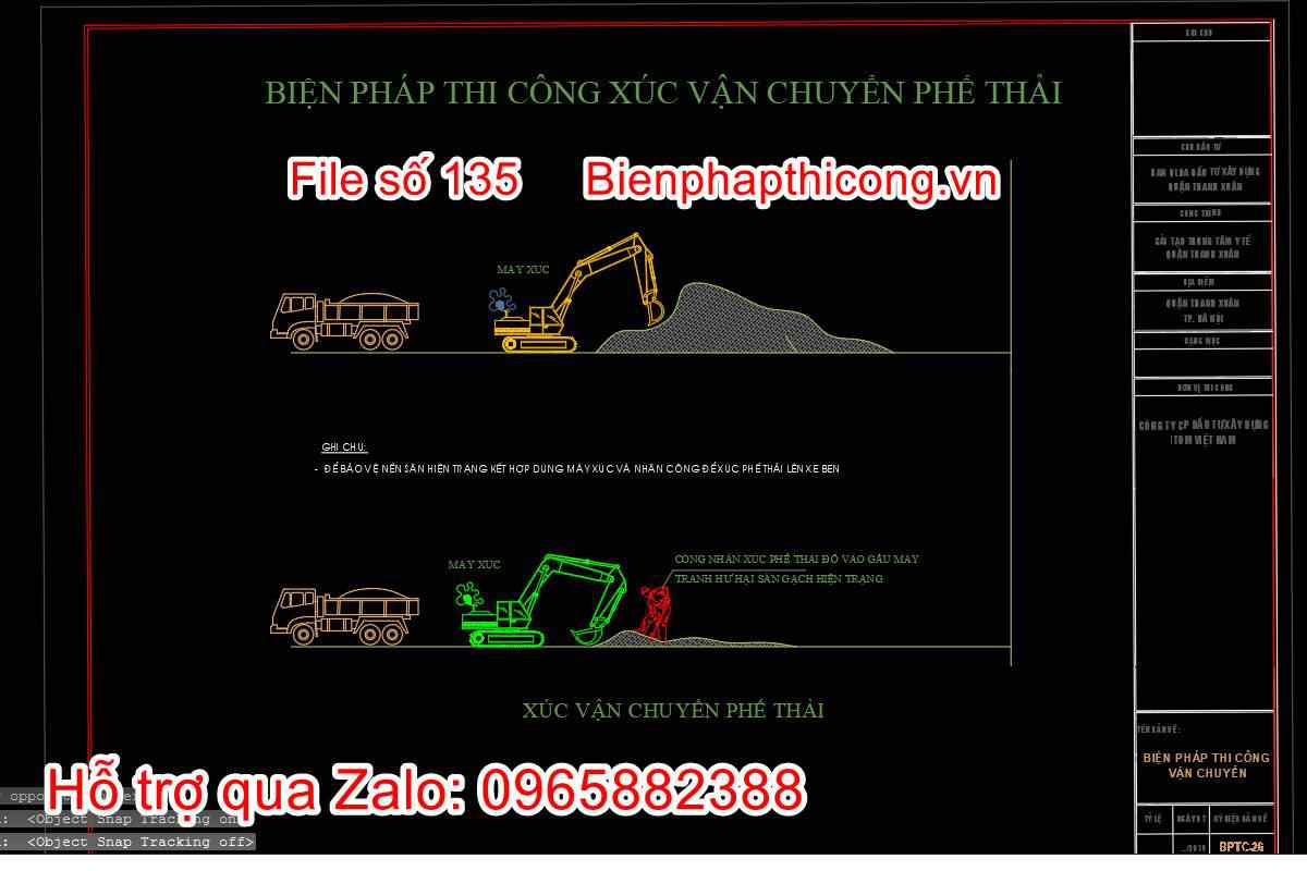 Biện pháp thi công xúc vận chuyển phế thải