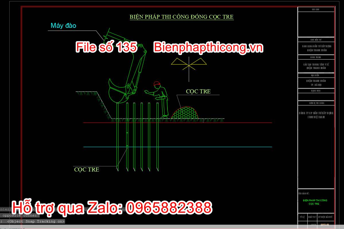 Biện pháp thi công đóng cọc tre