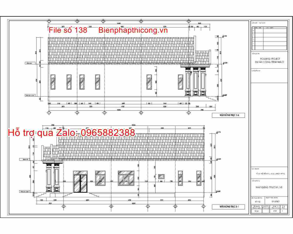 Thiết kế mặt bên nhà cấp 4