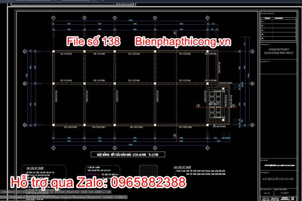 Thiết kế dầm sàn nhà cấp 4