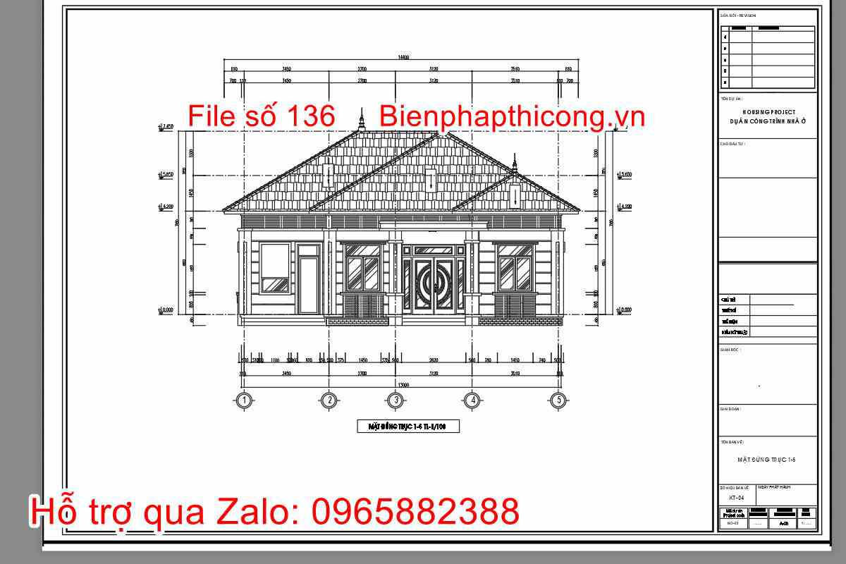 Thiết kế mặt đứng công trình.