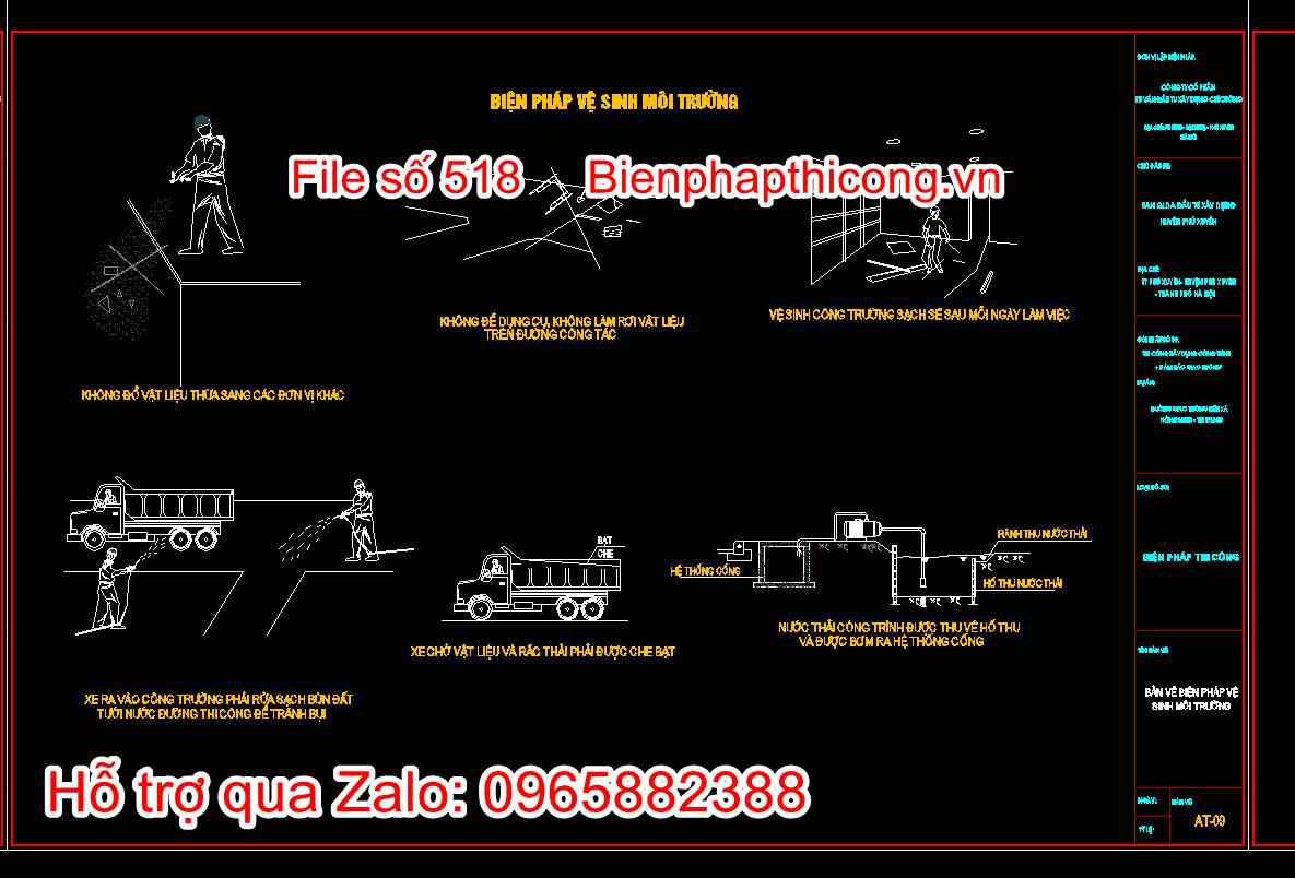 Bản vẽ biện pháp vệ sinh môi trường