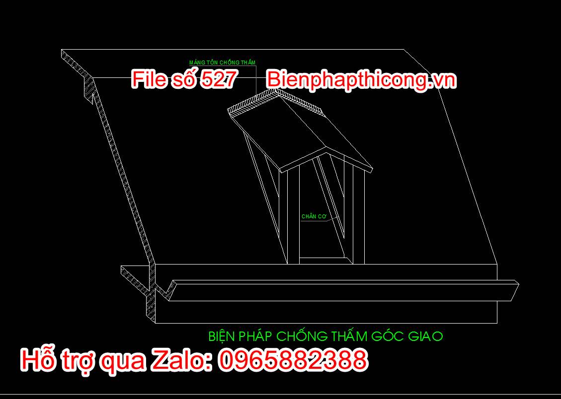 Biện pháp chống thấm góc giao