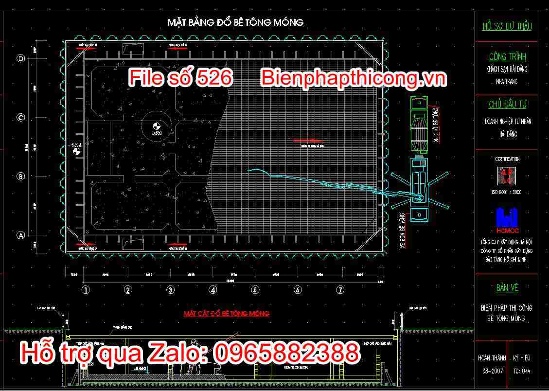 Biện pháp thi công bê tông móng