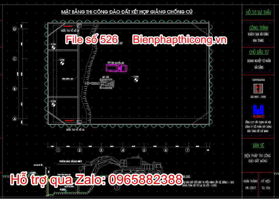 Biện pháp thi công đào đất móng