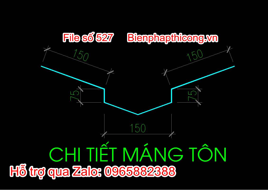 Chi tiết máng tôn