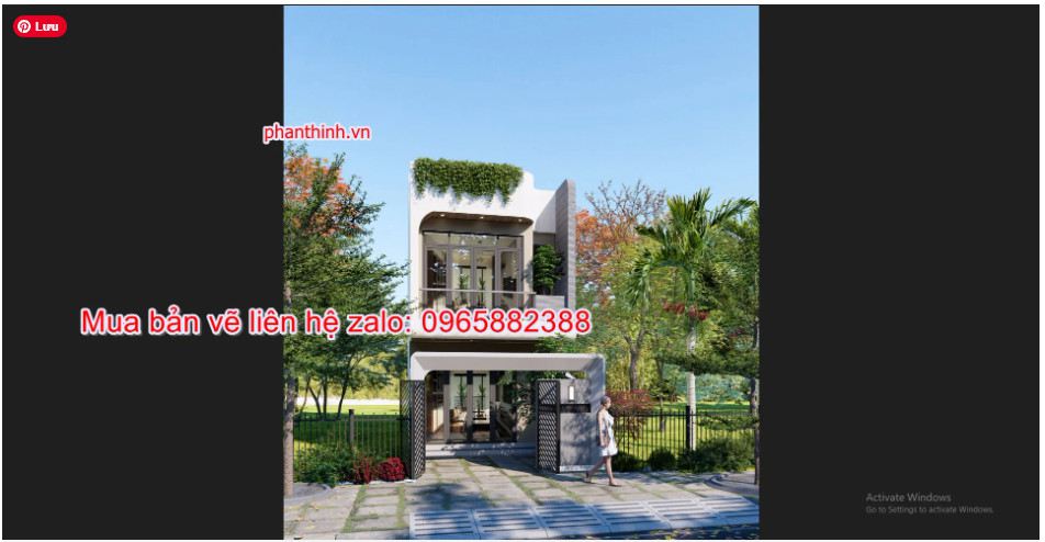 Mẫu bản vẽ nhà ống 2 tầng rộng 4,5m x 12m hiện đại cad 2 Mặt tiền nhà ống 2 tầng rộng 4,5m x 12m