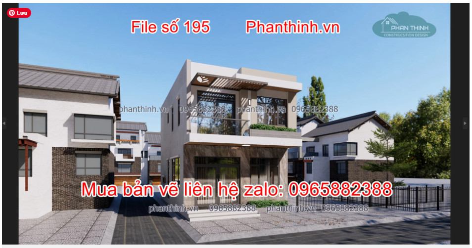 Mẫu bản vẽ nhà ống 2 tầng hiện đại mặt tiền 6,7m x 11m cad 2 Nhà ống 2 tầng 6,7m x 11m