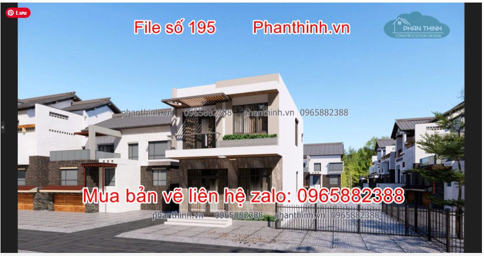 Mẫu bản vẽ nhà ống 2 tầng hiện đại mặt tiền 6,7m x 11m cad 3 Nhà ống 2 tầng hiện đại 6,7m x 11m