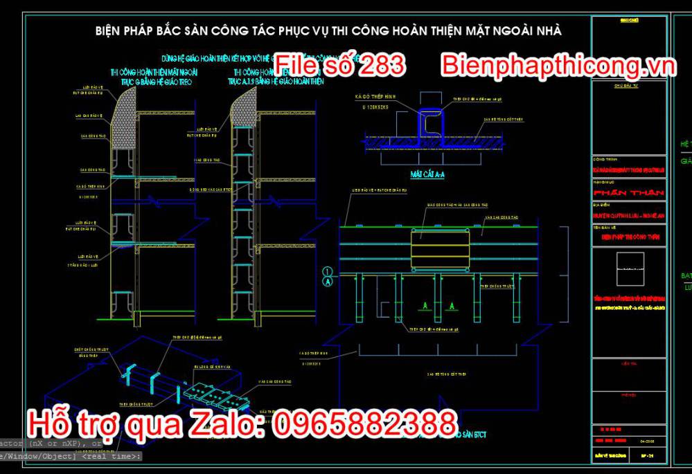 Biện pháp bắc sàn thi công ngoài nhà.
