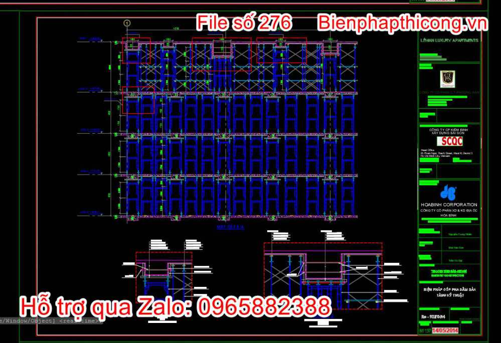 Biện pháp cốp pha dầm sàn tầng kỹ thuật.