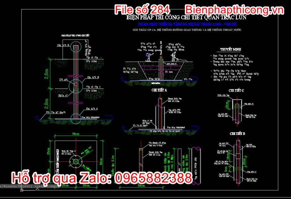 Biện pháp thi công chi tiết quan trắc lún