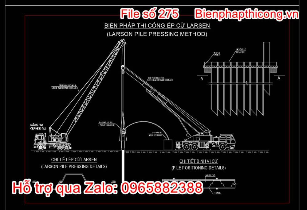 Biện pháp thi công ép cừ larsen.