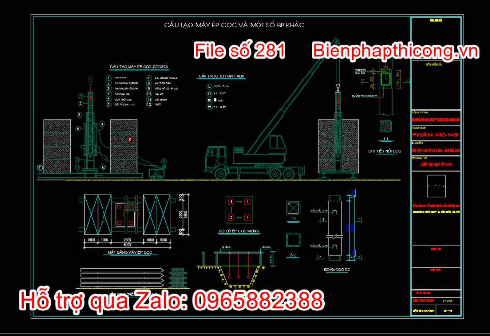 Cấu tạo máy ép cọc và một số biện pháp khác.
