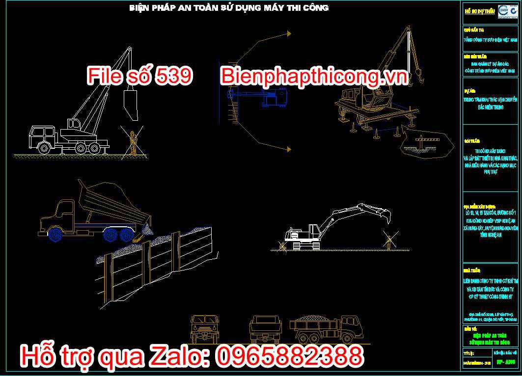 Biện pháp an toàn sử dụng máy thi công