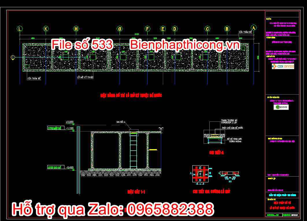 Biện pháp bố trí lỗ mở kỹ thuật bể nước