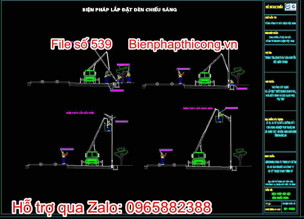 Biện pháp lắp đặt đèn chiếu sáng