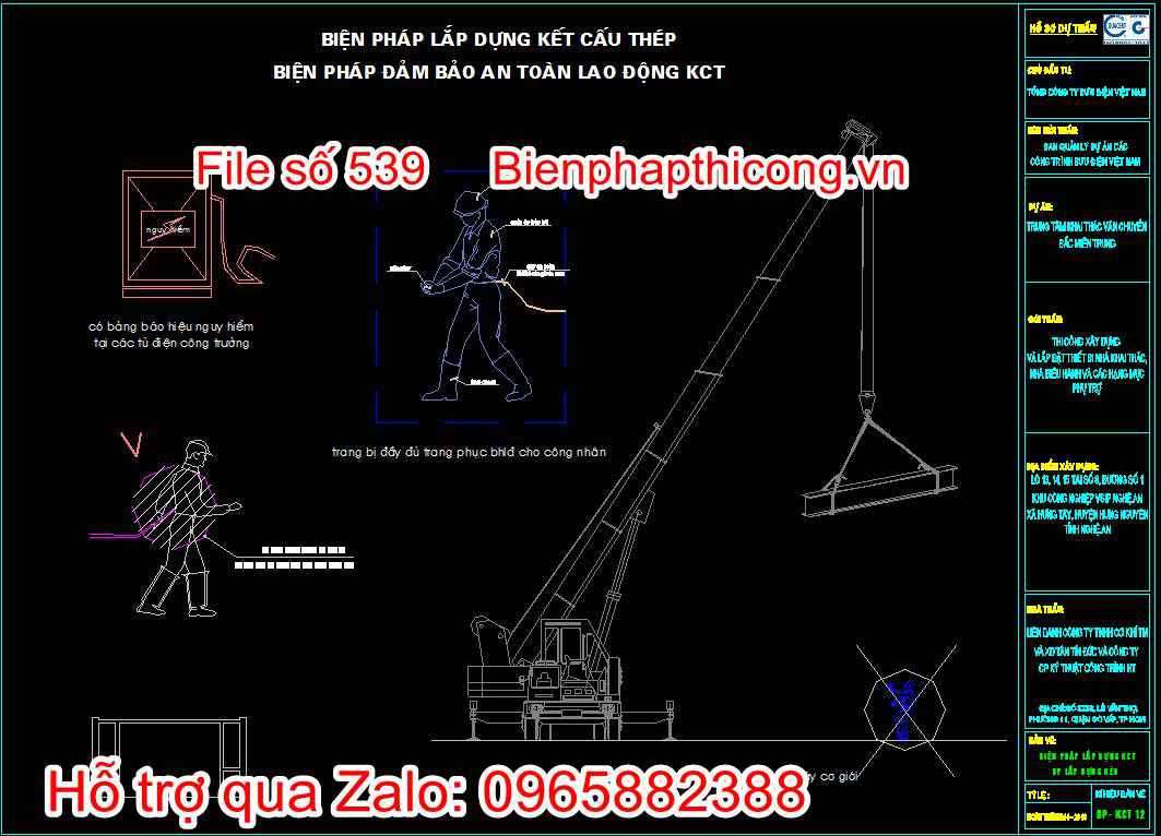 Biện pháp lắp dựng kết cấu thép, biện pháp đảm bảo an toàn lao động KCT