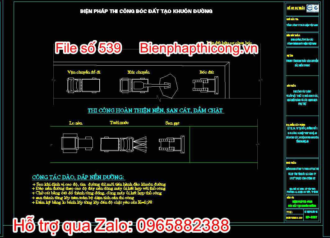 Biện pháp thi công bóc đất tạo khuôn đường