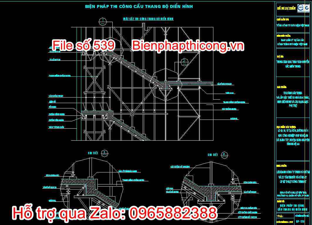 Biện pháp thi công cầu thang bộ điển hình