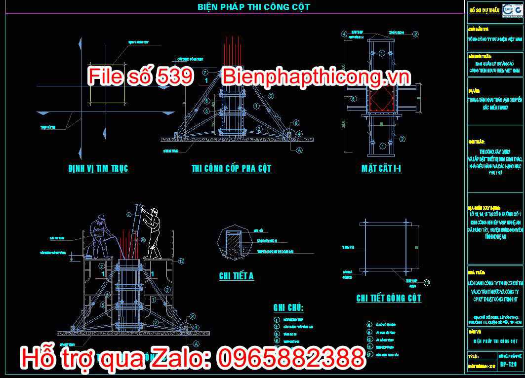 Biện pháp thi công cột