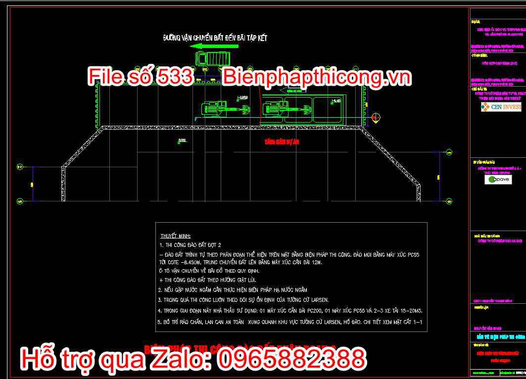 Biện pháp thi công đào đất phân đoạn 2