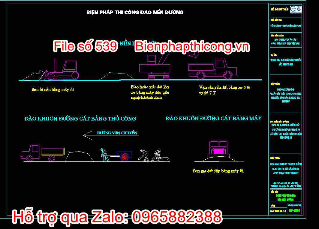 Biện pháp thi công đào nền đường