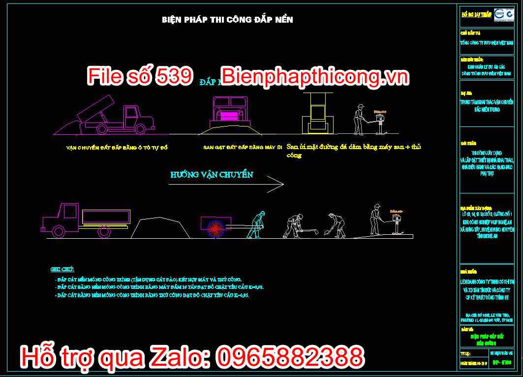 Biện pháp thi công đắp nền