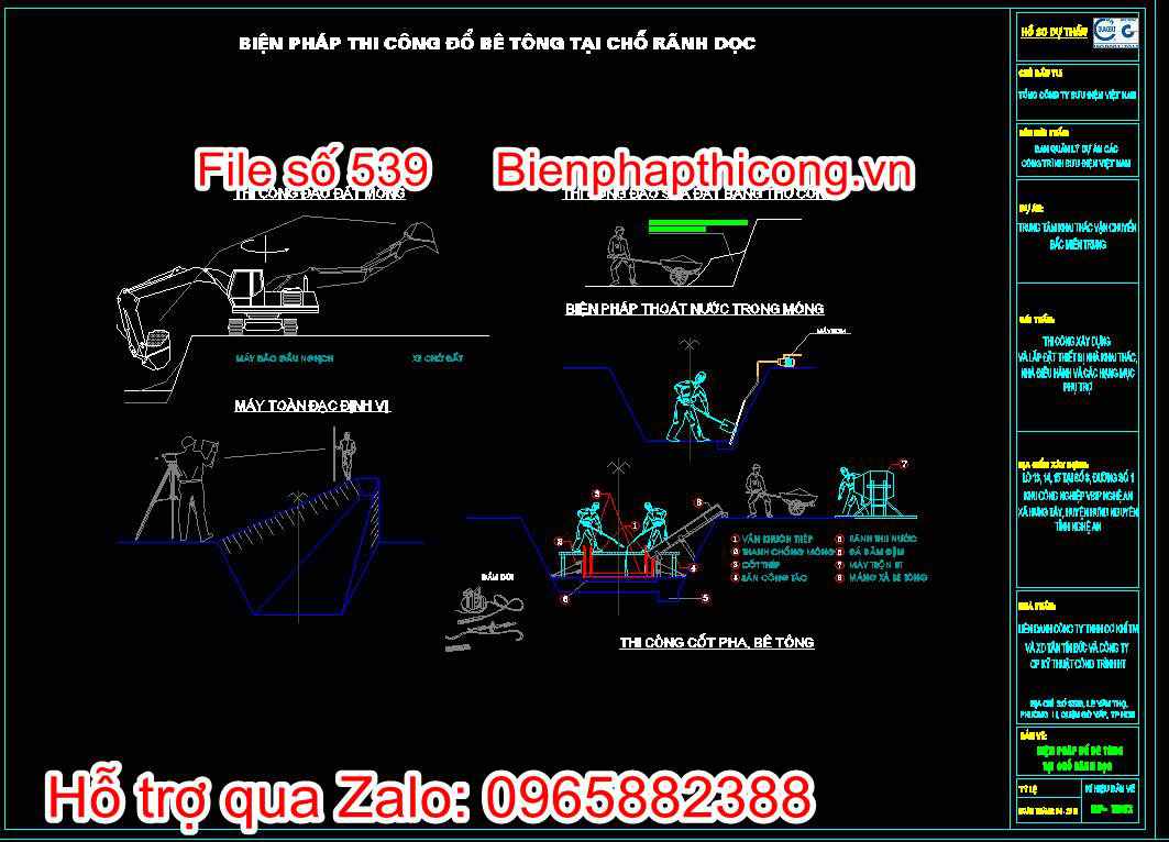 Biện pháp thi công đổ bê tông tại chỗ rãnh dọc