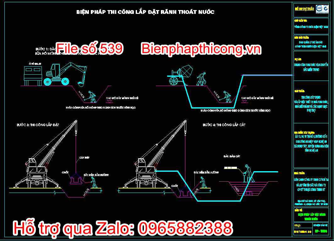 Biện pháp thi công lắp đặt rãnh thoát nước