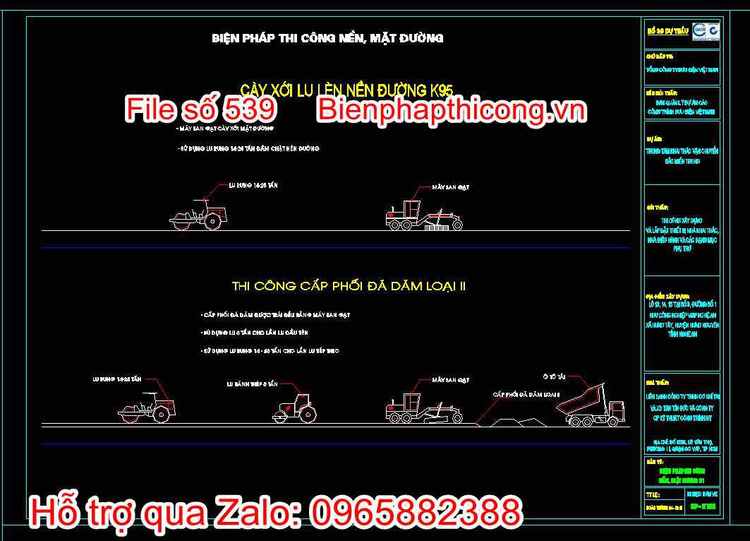 Biện pháp thi công nền, mặt đường