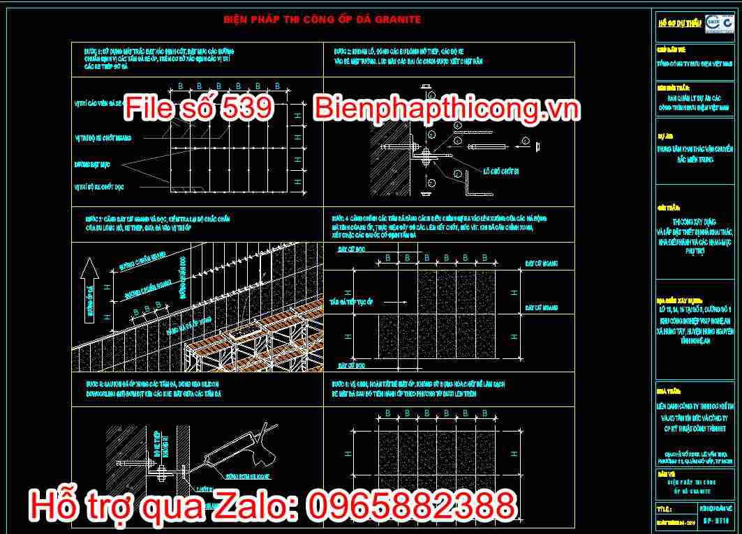 Biện pháp thi công ốp đá Granite